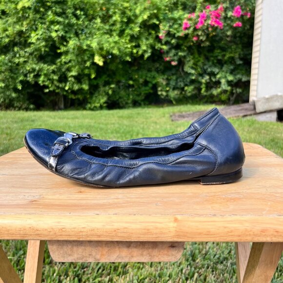 AGL Attilio Giusti Leombruni Monika Leather Cap Toe Ballet Flats Size 42 / US 12 - Picture 4 of 9
